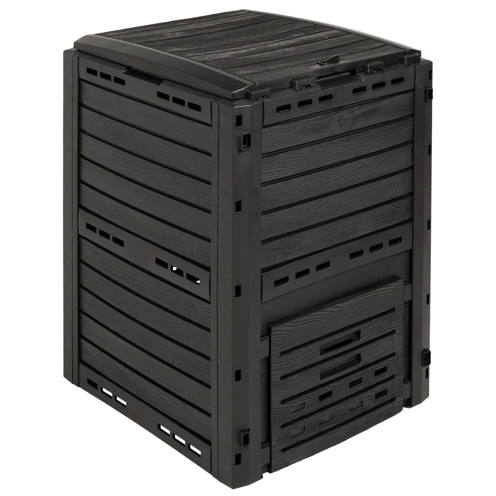 Tuincomposter Zwart 59,5 x 60 x 81,5 cm 280 l 100% PP image 2