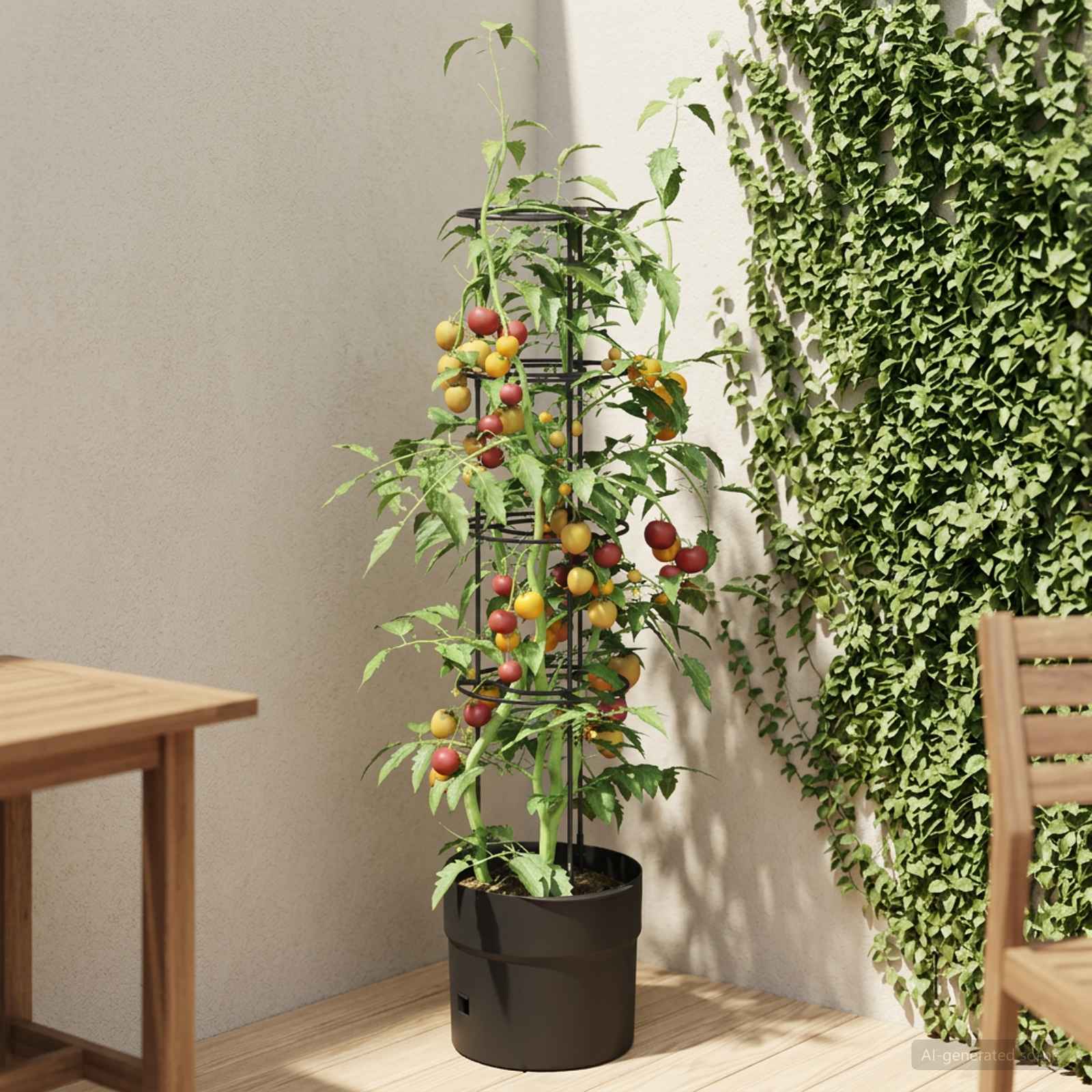 Tomatenkweker Zwart Ø 32 x 127 cm PP image 1