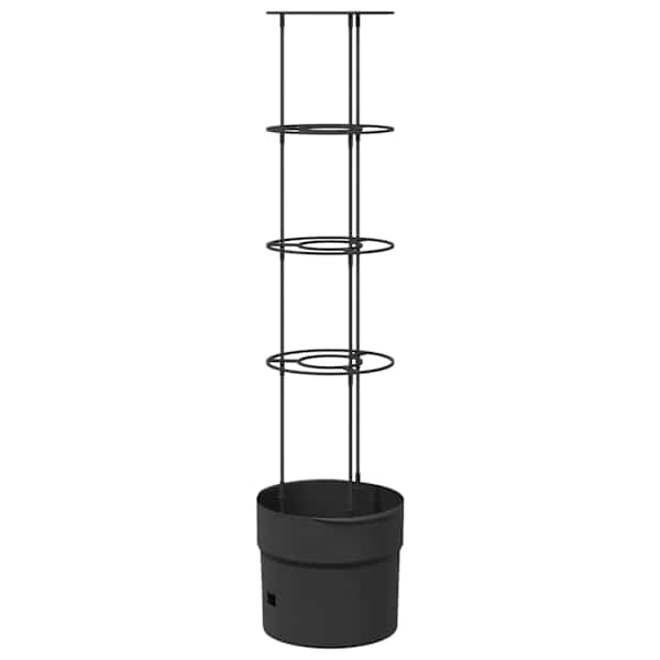 vidaXL Tomati Kasvataja Must &Oslash; 32 x 127 cm PP
