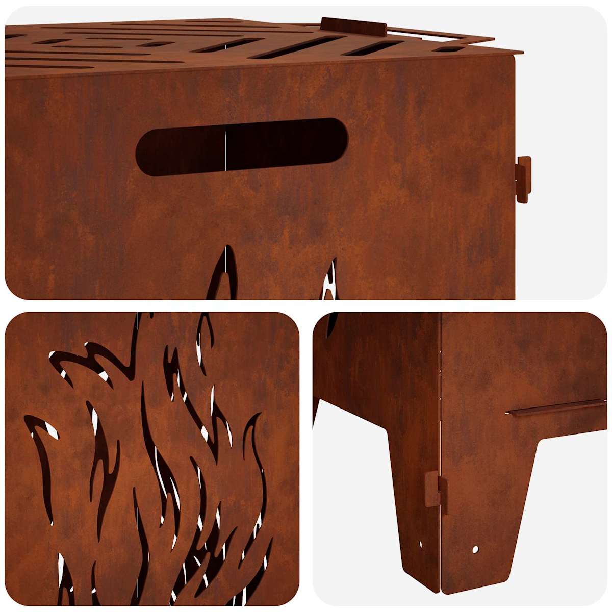 Bålsted Rusten 47 x 38 x 75 cm Cortenstål - Billede 7