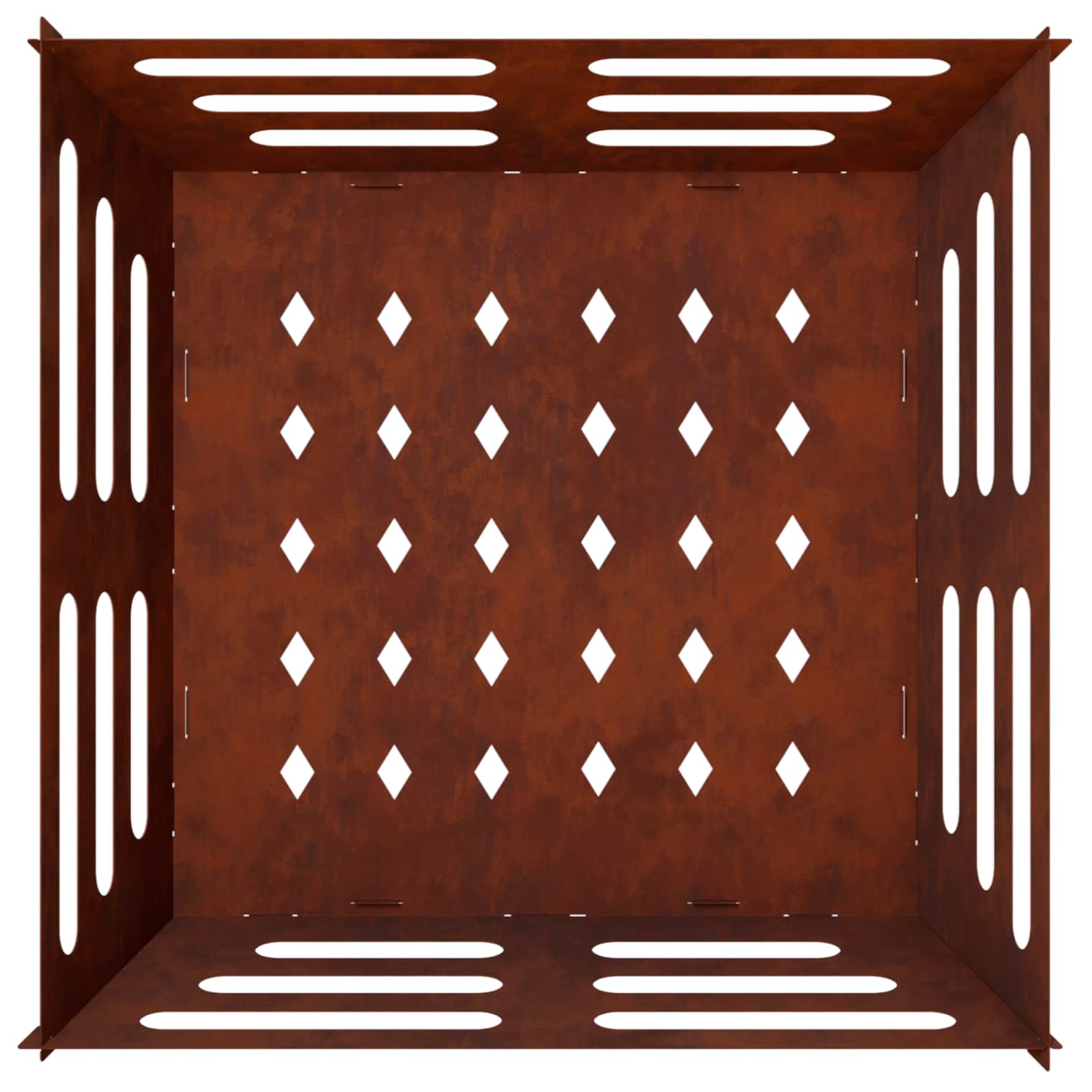 Vuurkorf Roestkleurig 60 x 60 x 30 cm weervast staal image 6