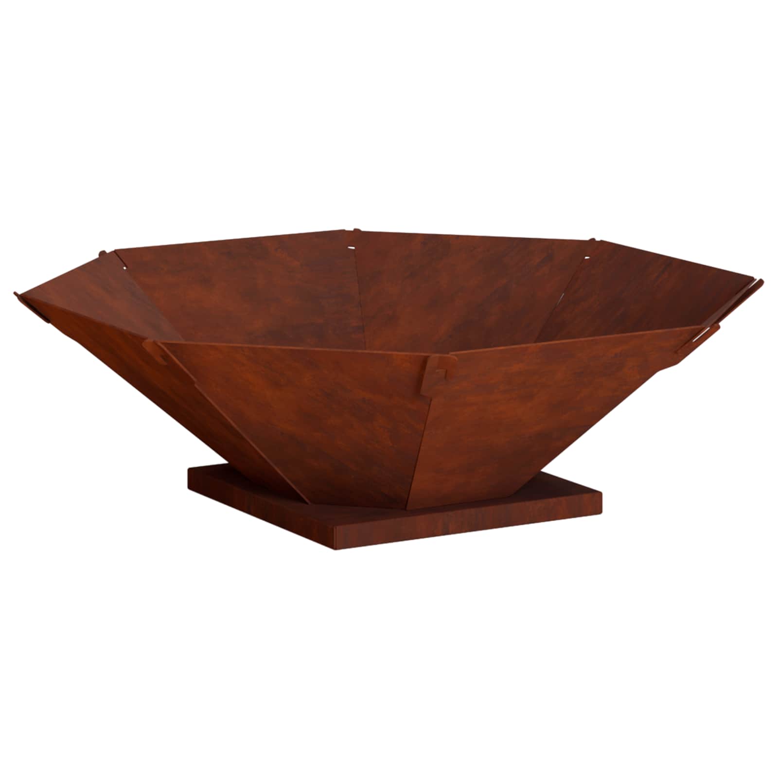 vidaXL Bålsted Rusten 50 x 50 x 15,5 cm Cortenstål