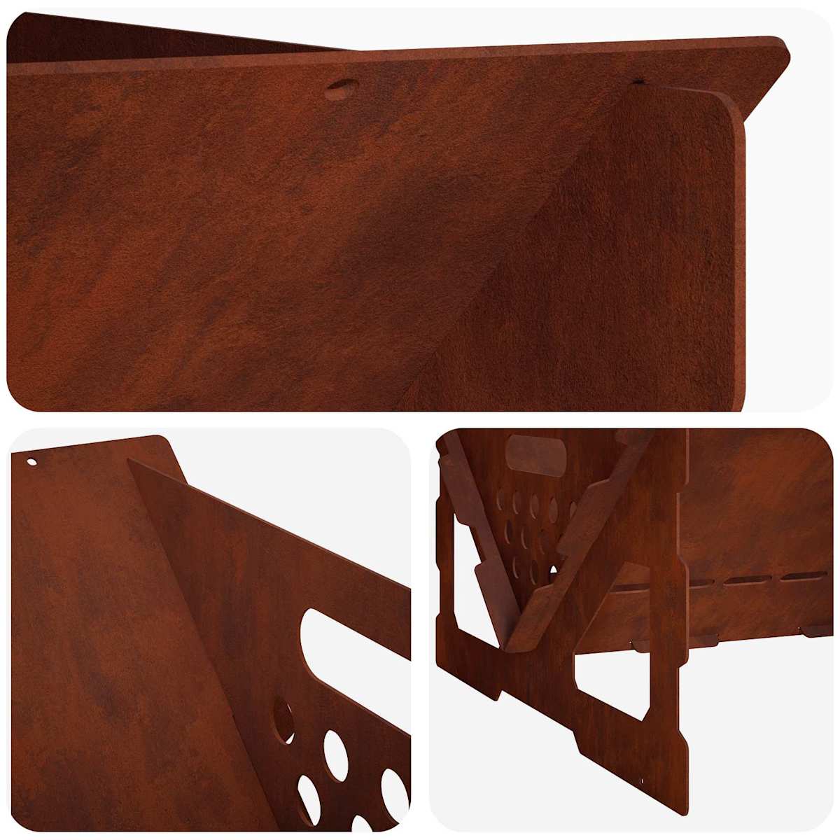 Bålsted Rusten 60 x 40 x 20 cm Cortenstål - Billede 7