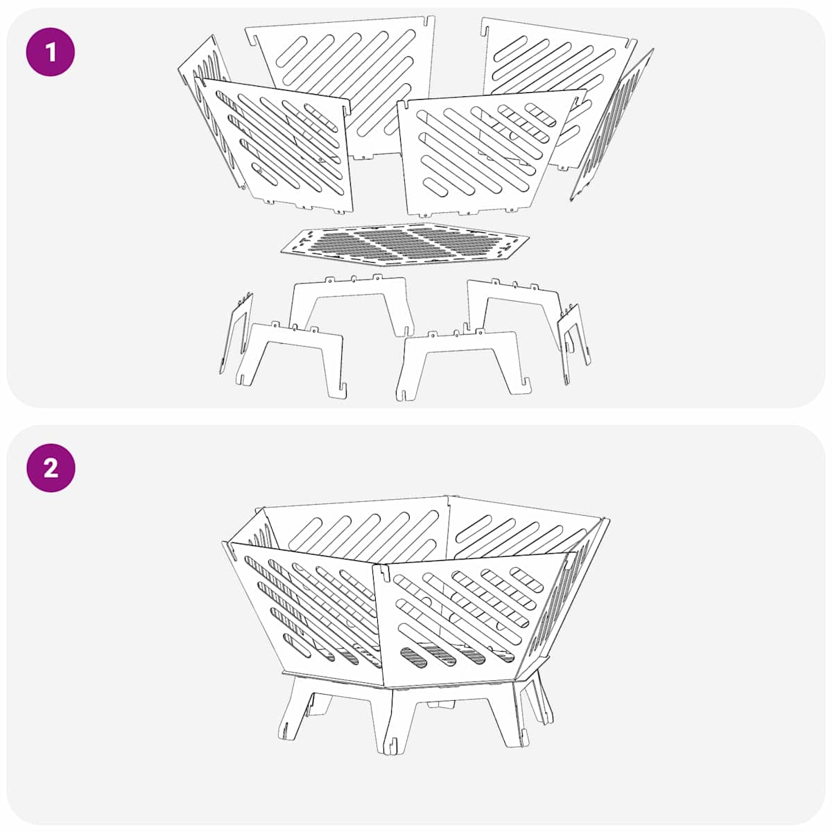 Bålsted Rusten 60 x 53 x 30 cm Cortenstål - Billede 9