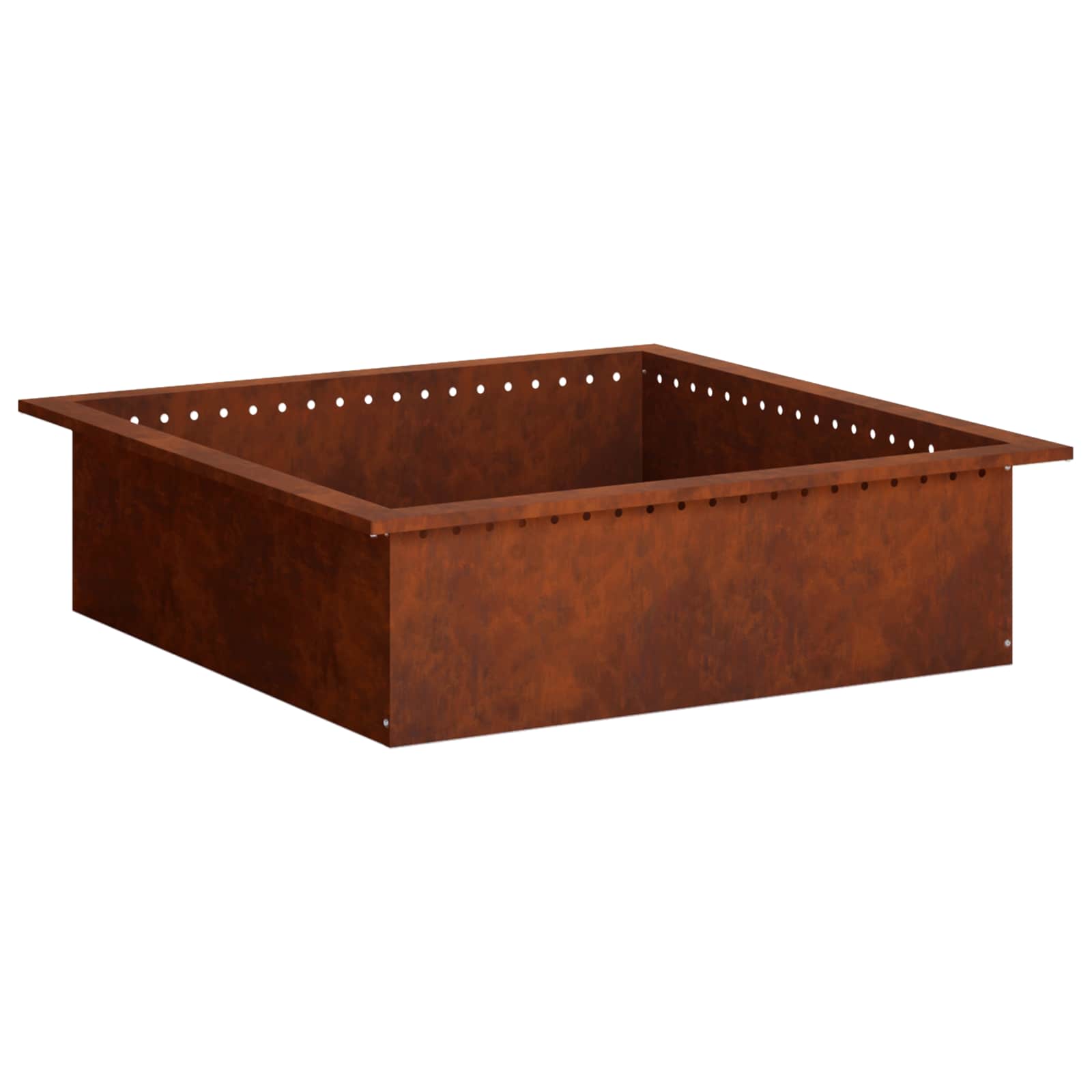 vidaXL Bålplade ring Rusten 80 x 80 x 25 cm Cortenstål