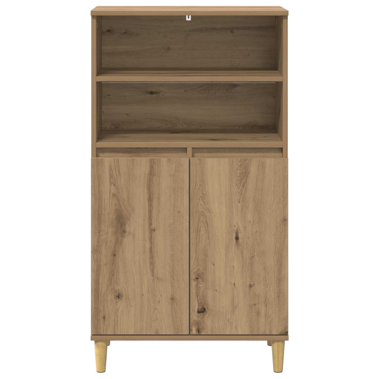 vidaXL Hoge kast Artisanaal eiken 60 x 36 x 110 cm Bewerkt hout