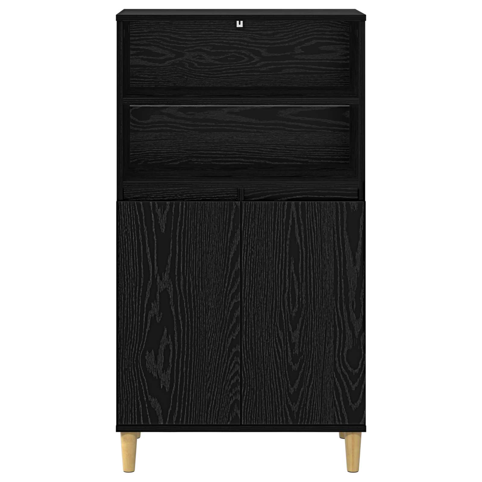Visok predalnik Črni hrast 60 x 36 x 110 cm Inženirski les