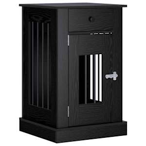 vidaXL Koera puuri m&ouml;&ouml;bel Must tamm 50 x 47,5 x 80 cm Tehispuit