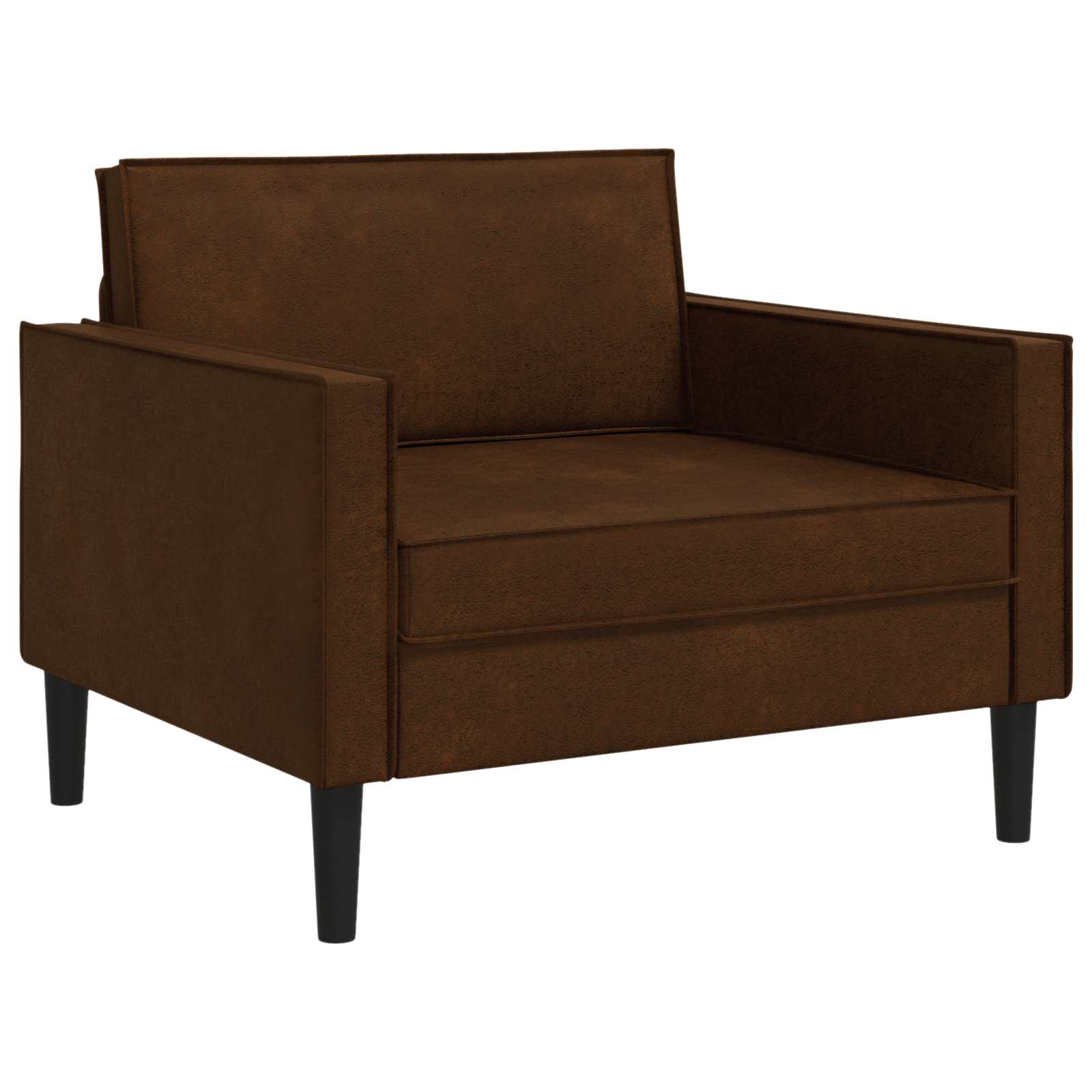 vidaXL XL-lænestol Brun Faux Suede Læder