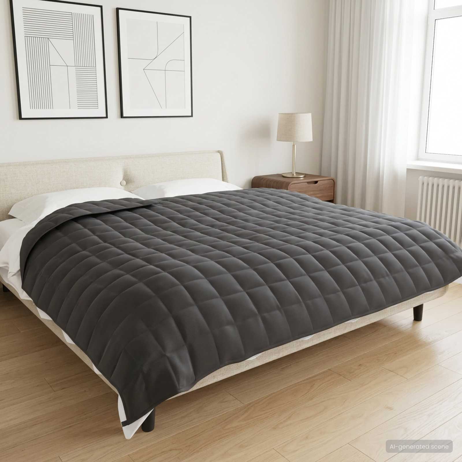 Verzwaringsdeken Antraciet 220 x 260 cm 11 kg 100% Katoen 205T image 1
