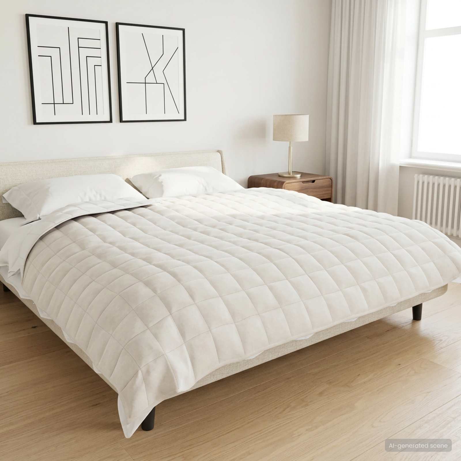 Verzwaringsdeken Wit 220 x 260 cm 15 kg 100% Katoen 205T image 1