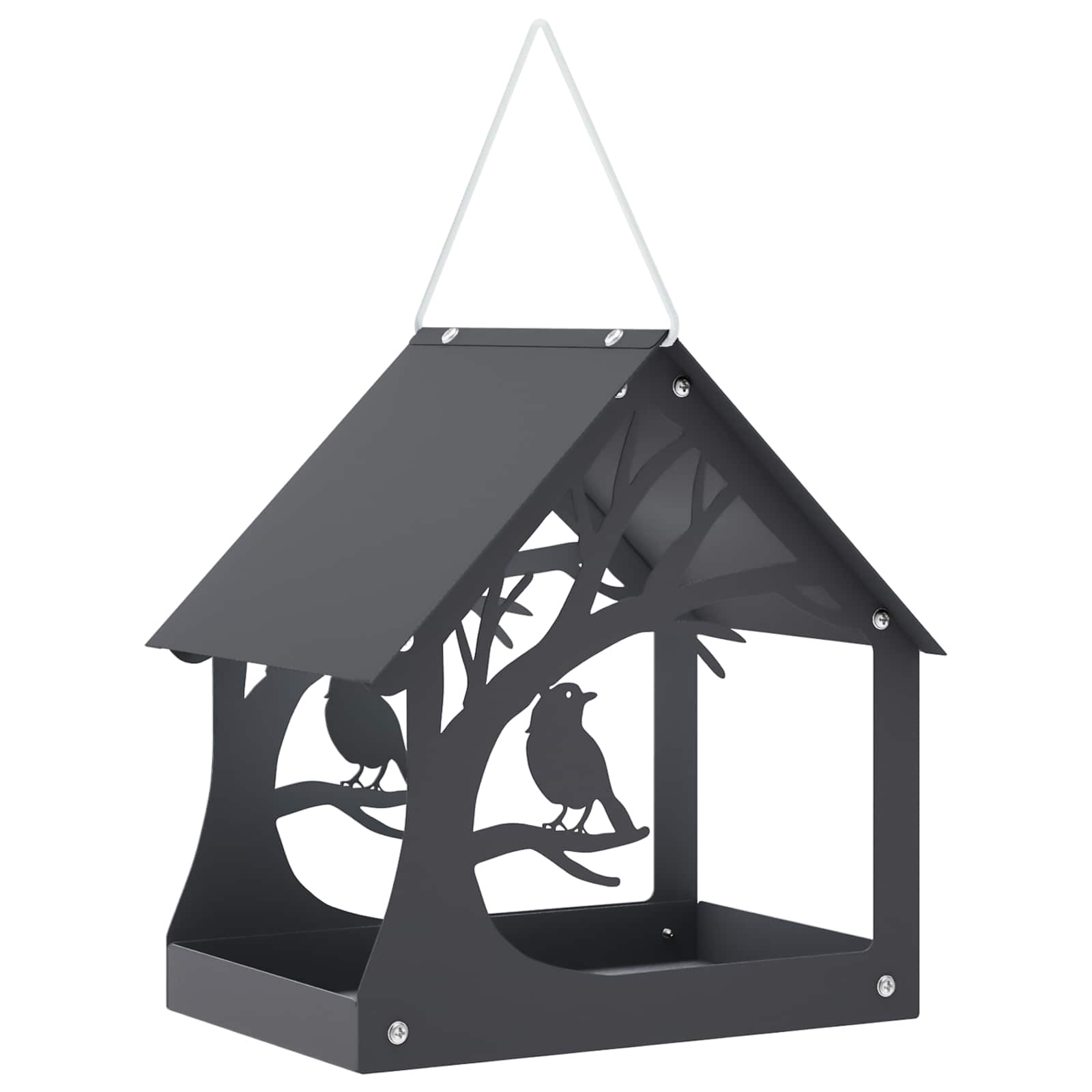 Hangend vogelvoederhuisje Staal Antraciet image 2