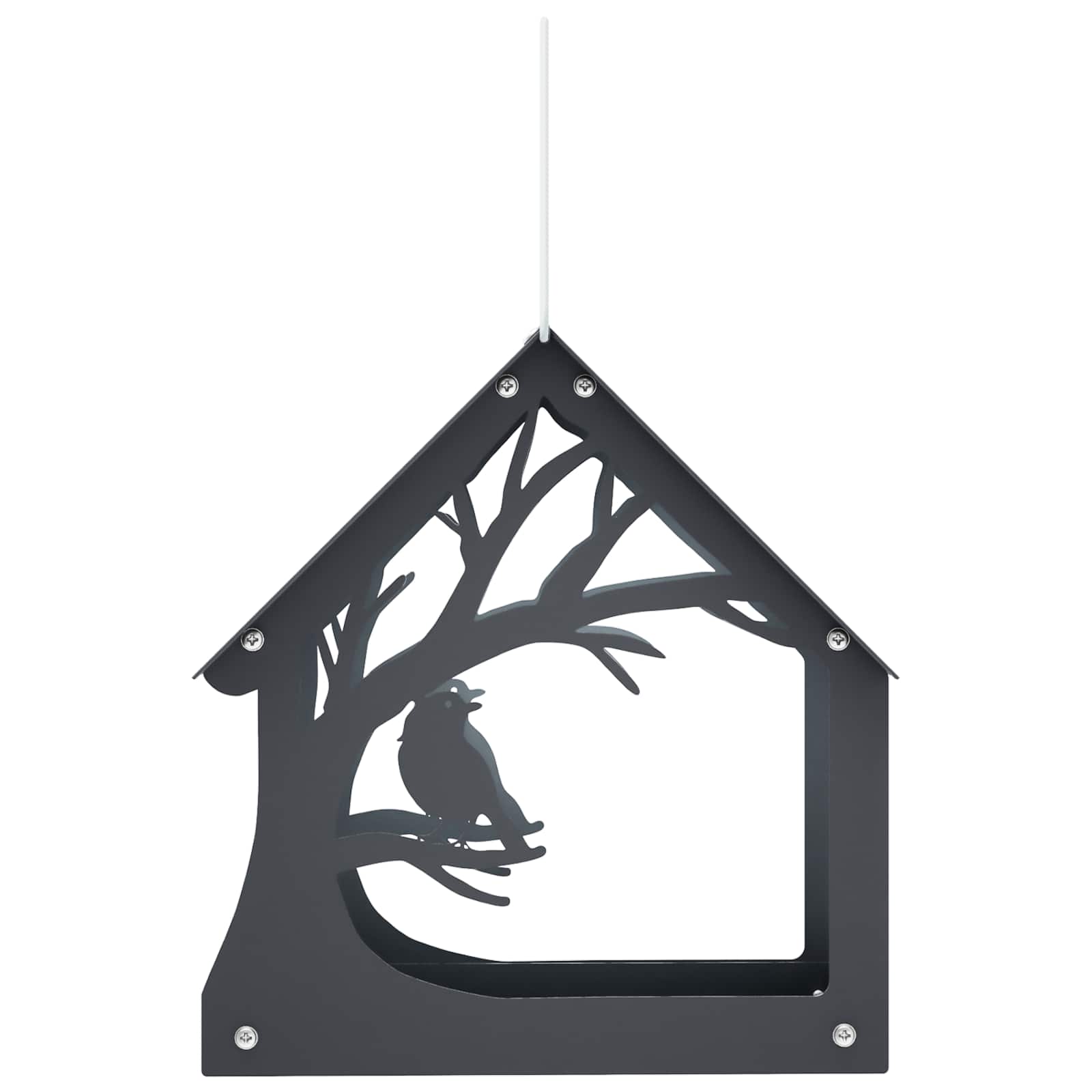Hangend vogelvoederhuisje Staal Antraciet image 3