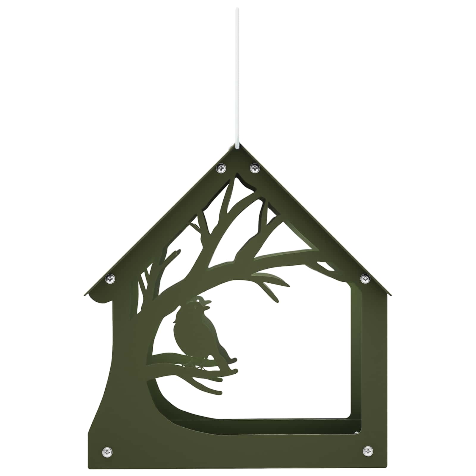 Hangend vogelvoederhuisje Staal Olijfgroen image 3