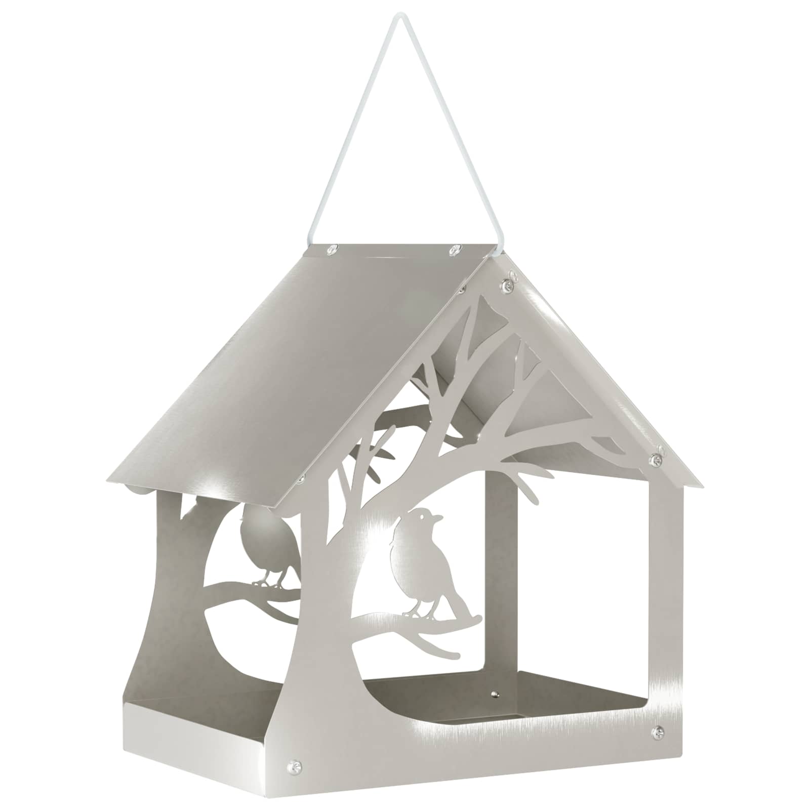 Hangend vogelvoederhuisje Roestvrij staal zilver image 2