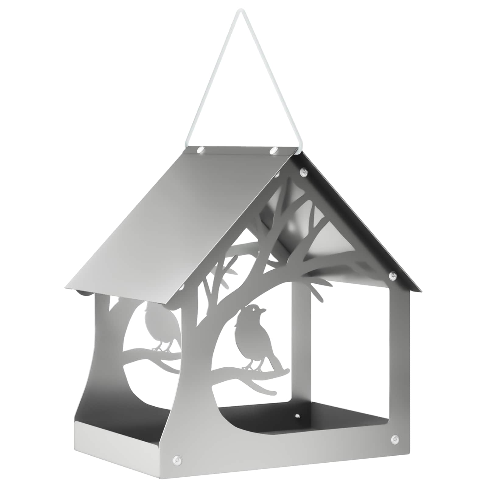 Hangend vogelvoederhuisje Gegalvaniseerd staal zilver image 2