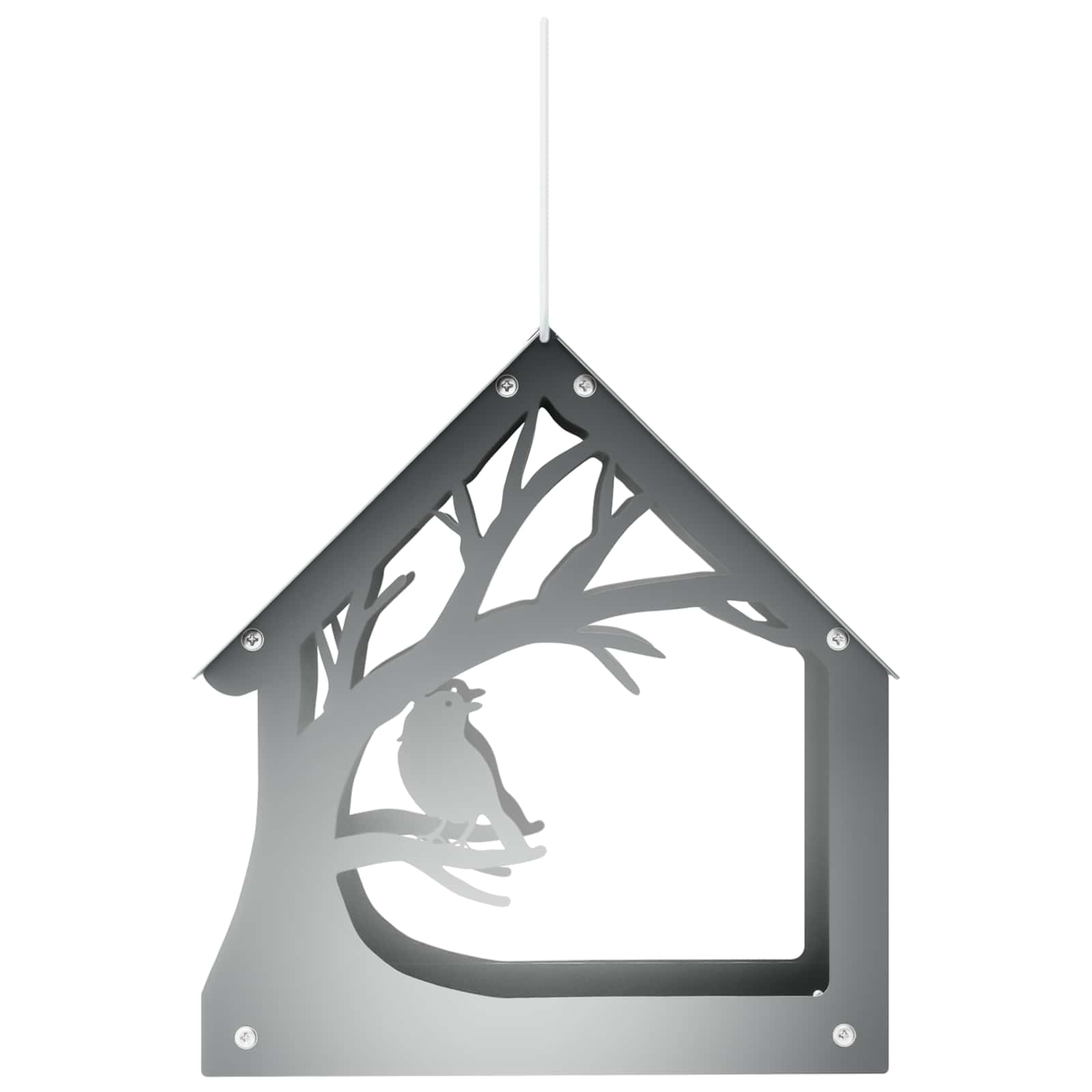Hangend vogelvoederhuisje Gegalvaniseerd staal zilver image 3