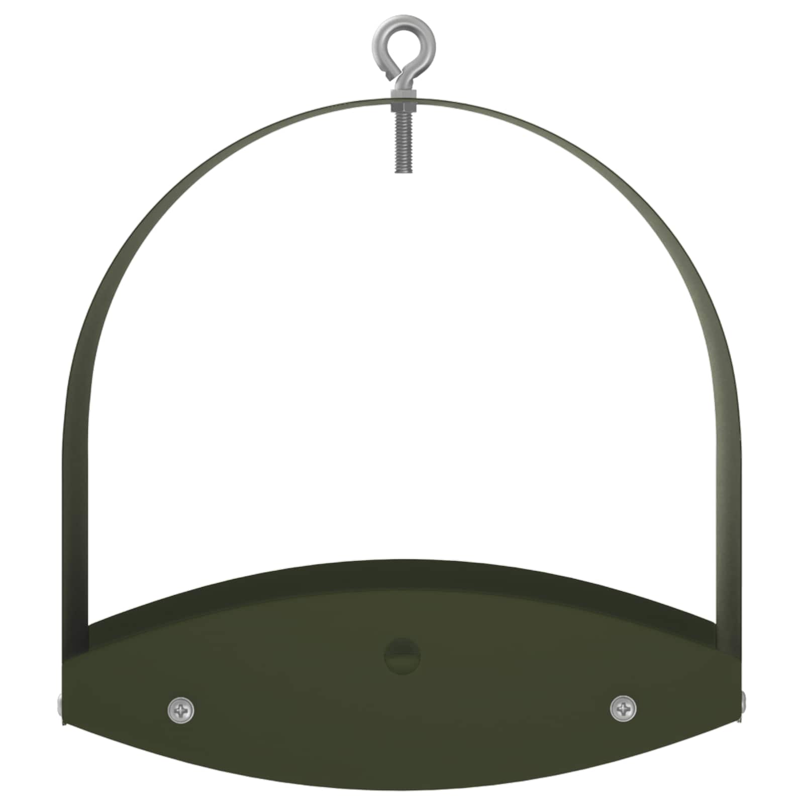 vidaXL - Hangend - vogelvoederhuisje - Staal - Olijfgroen