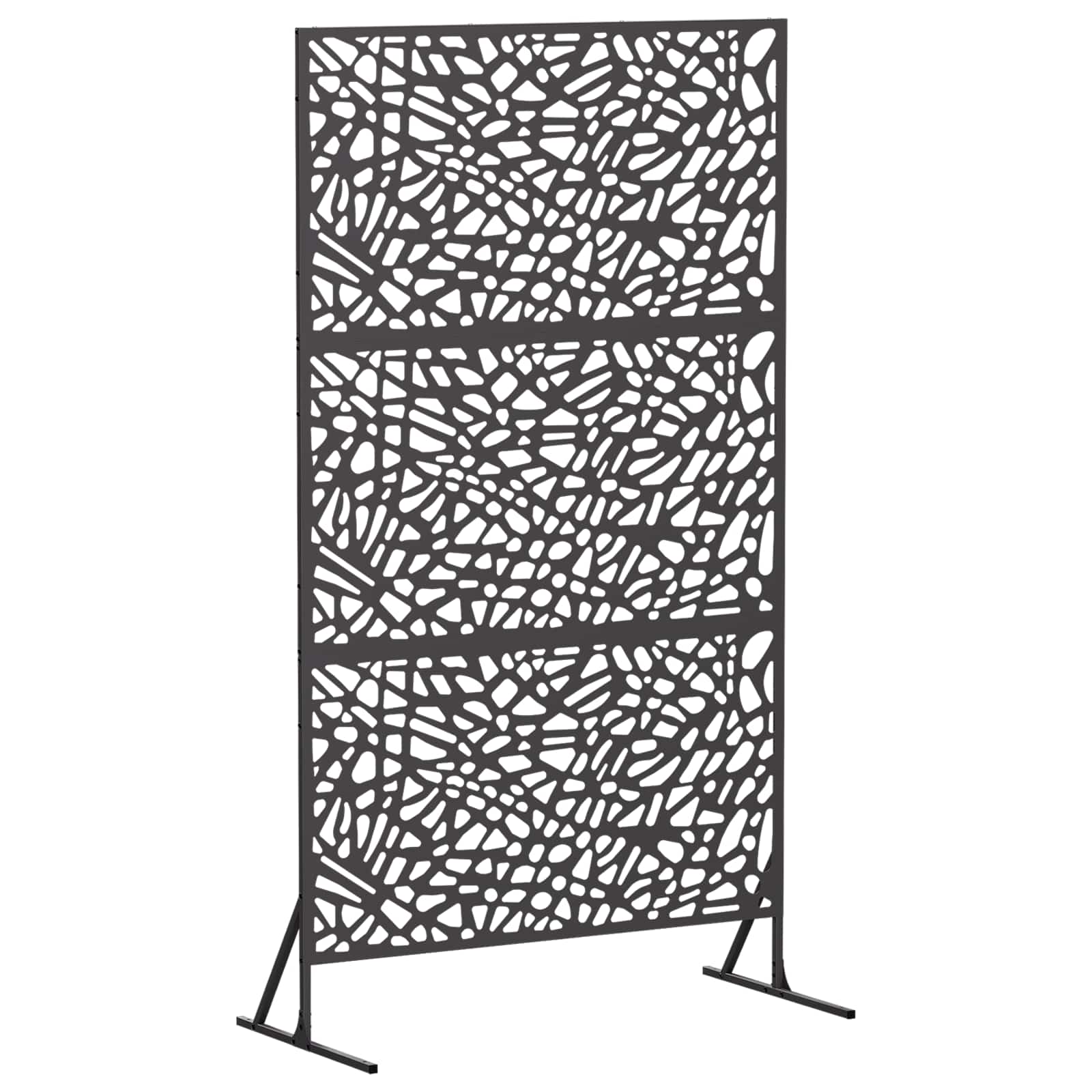 vidaXL Obrazovka pro soukromí 100 x 50 x 180 cm Ocel Černá