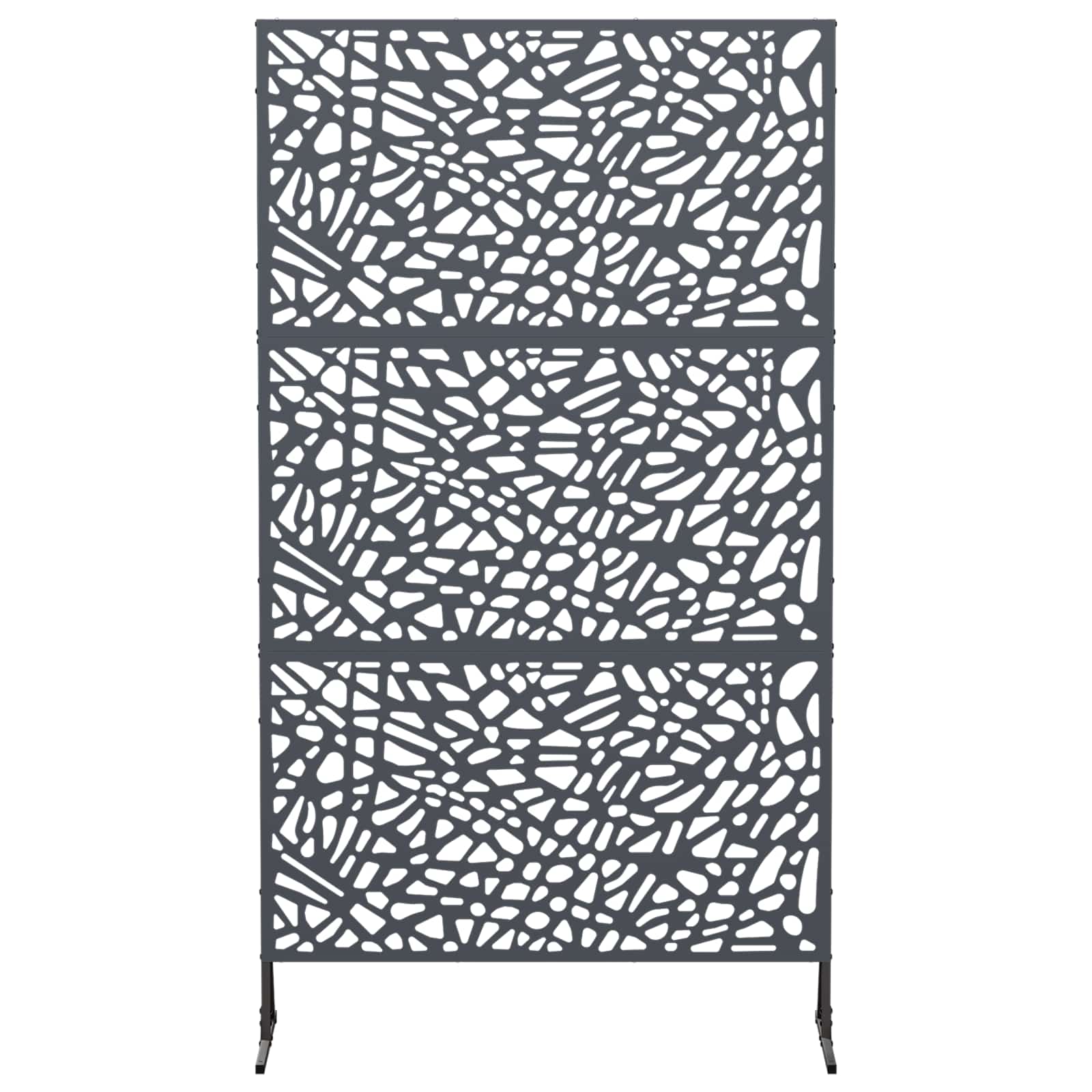 vidaXL - Privacyscherm - 100 - x - 50 - x - 180 - cm - Staal - Antraciet