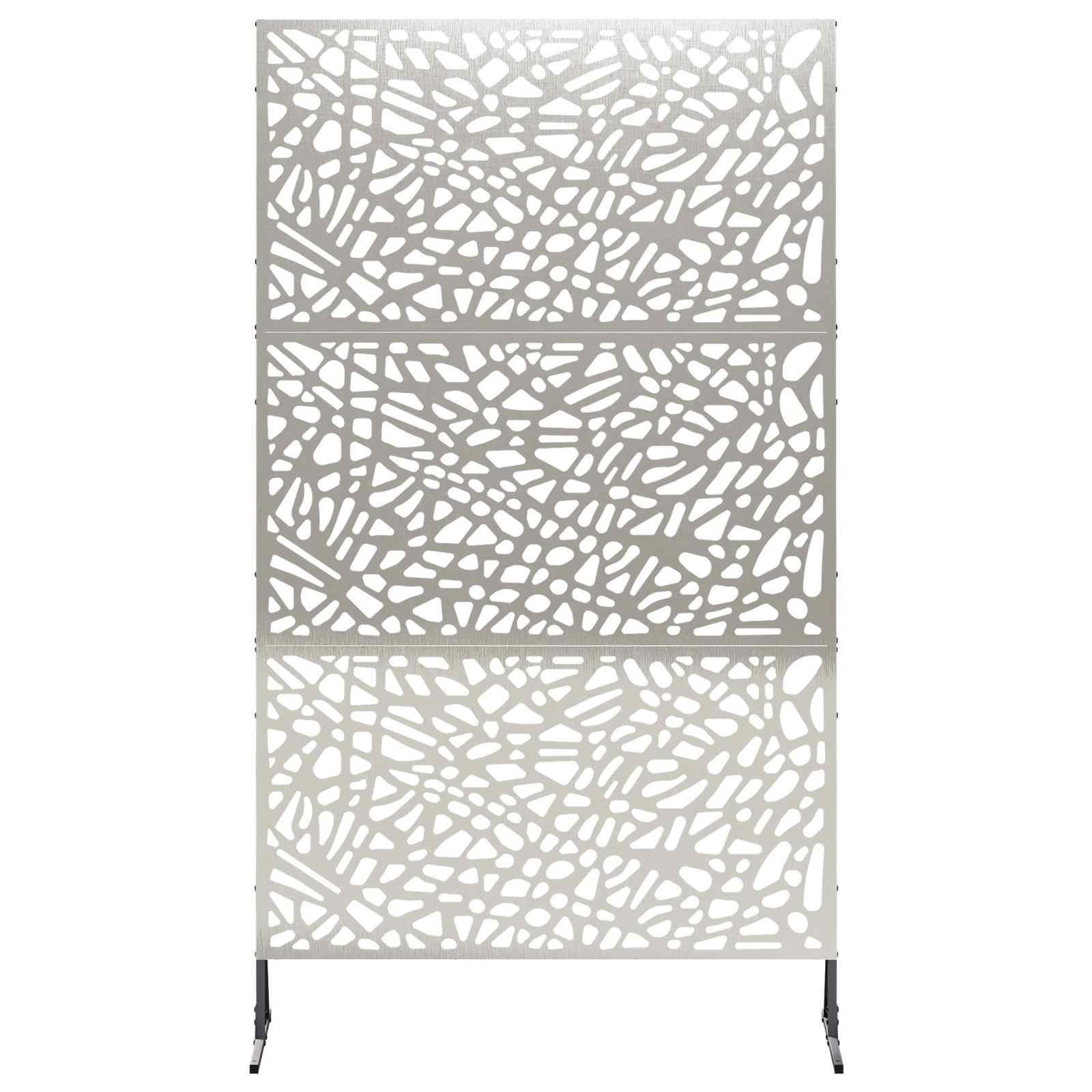 vidaXL - Privacyscherm - 100 - x - 50 - x - 180 - cm - Roestvrij - staal - zilver