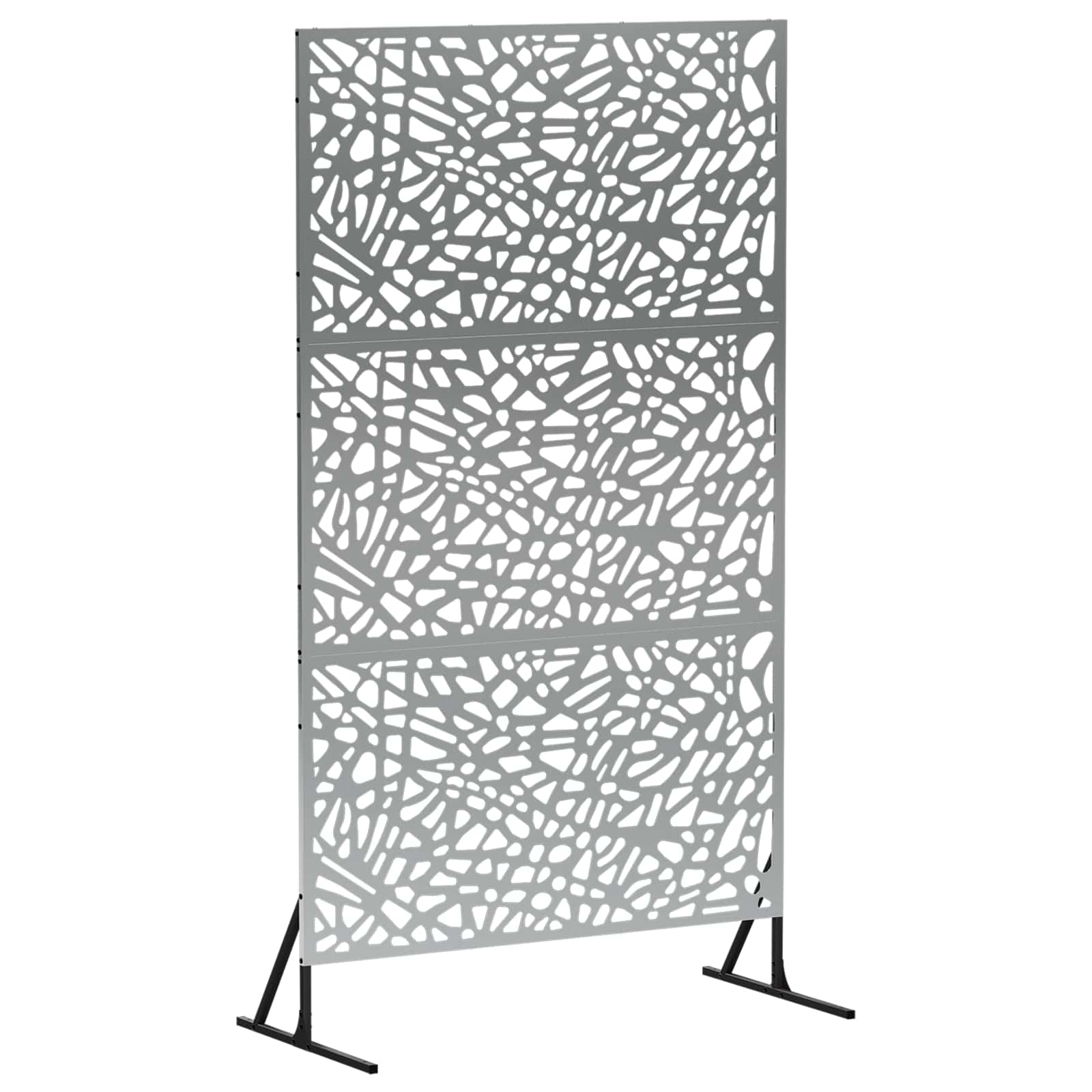 Zaslonska zaščita 100 x 50 x 180 cm Pocinkano jeklo Srebrna