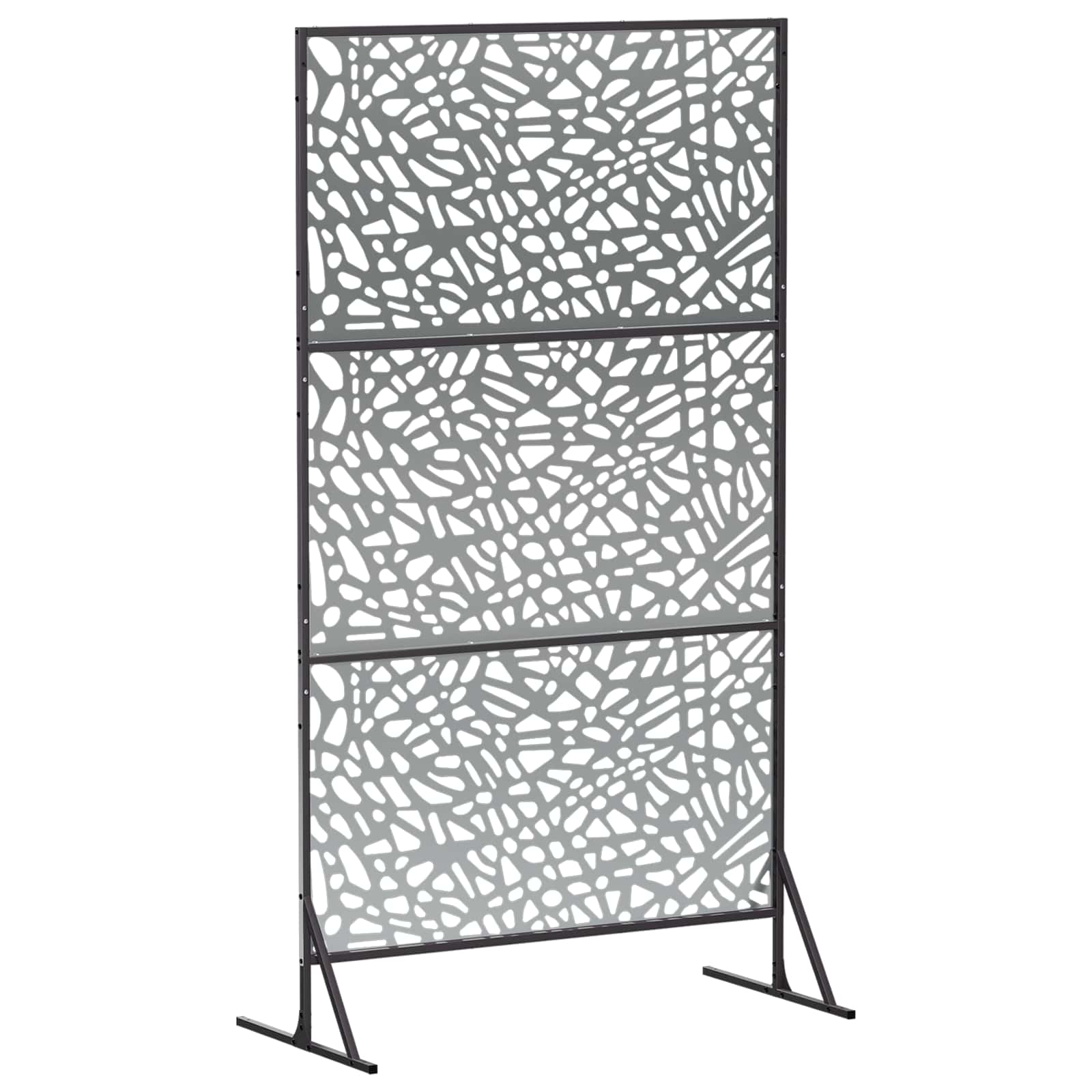 Zaslonska zaščita 100 x 50 x 180 cm Pocinkano jeklo Srebrna