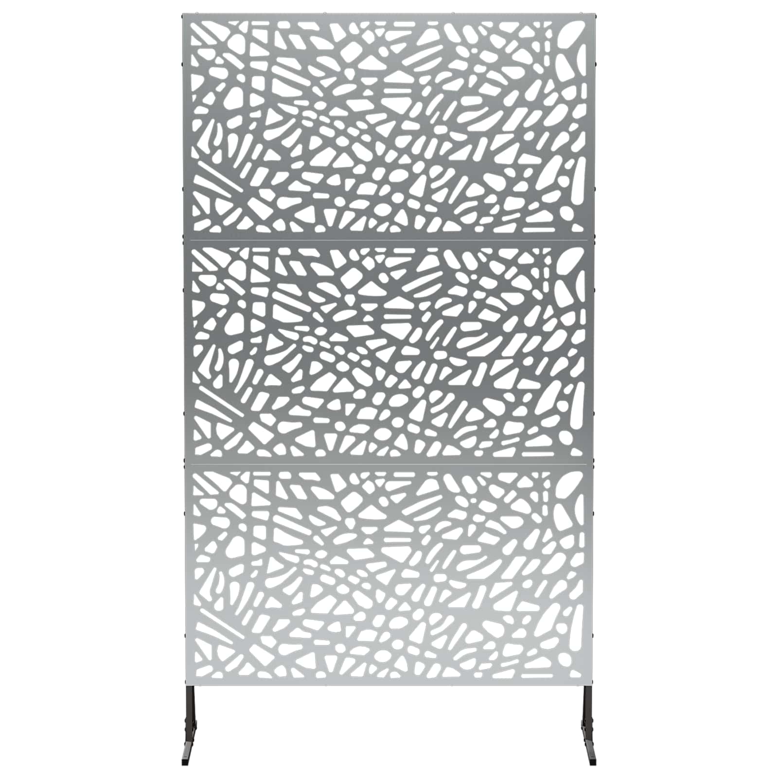 vidaXL - Privacyscherm - 100 - x - 50 - x - 180 - cm - Gegalvaniseerd - staal - zilver