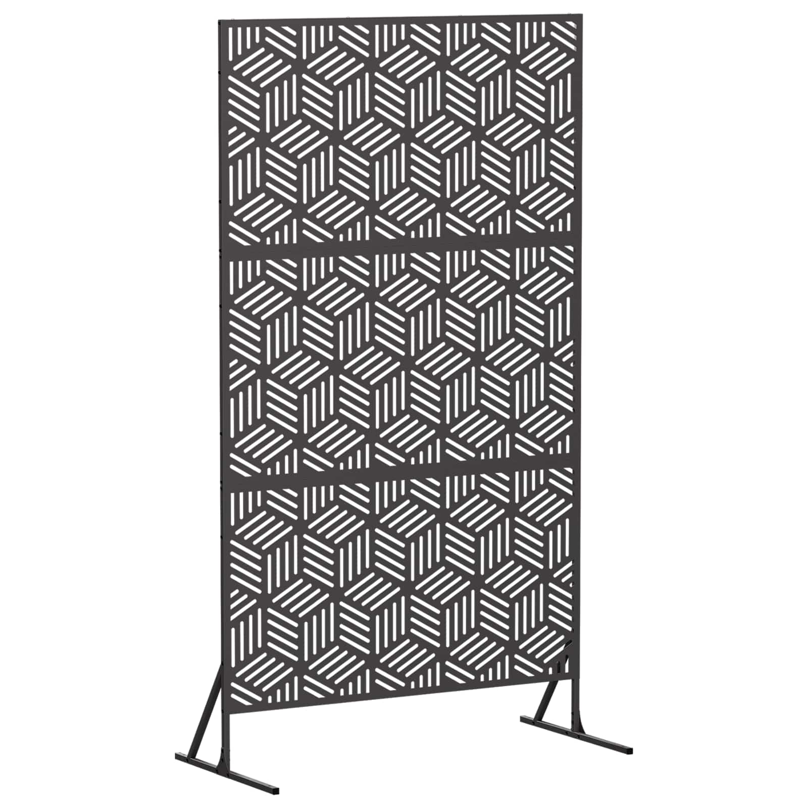 vidaXL Obrazovka pro soukromí 100 x 50 x 180 cm Ocel Černá