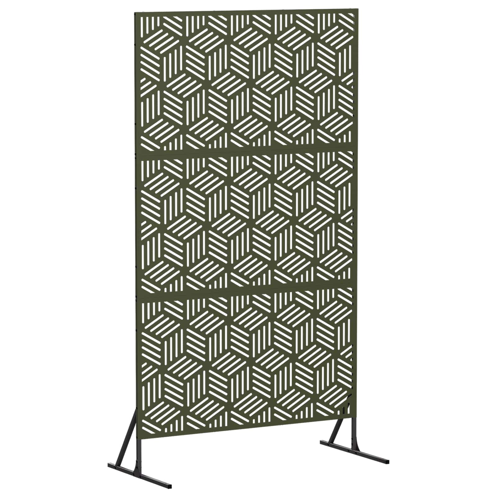 Zaslonska zaščita 100 x 50 x 180 cm Jeklo Olivno zelena