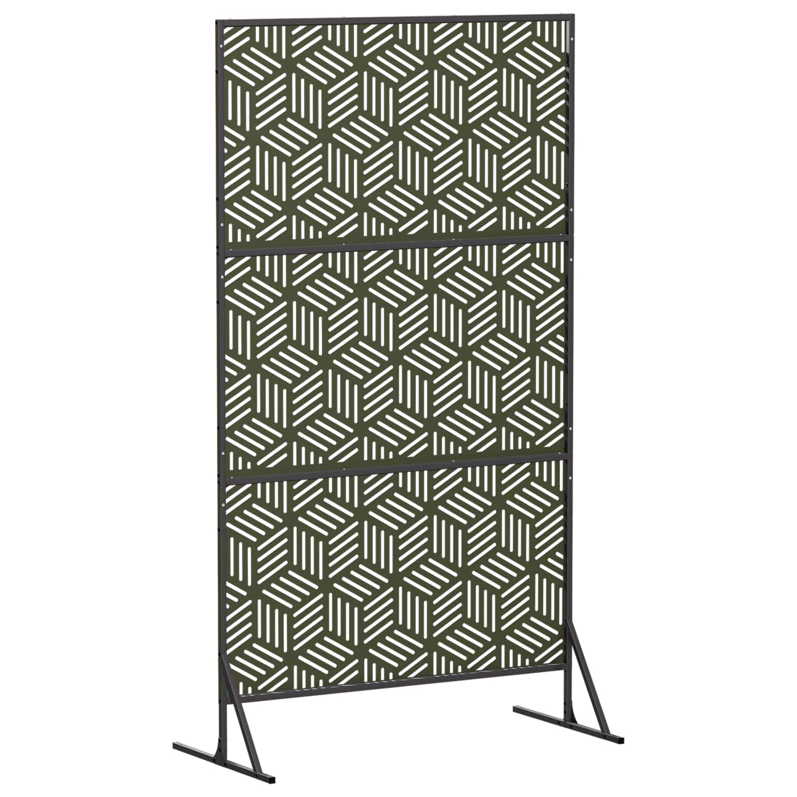 Zaslonska zaščita 100 x 50 x 180 cm Jeklo Olivno zelena