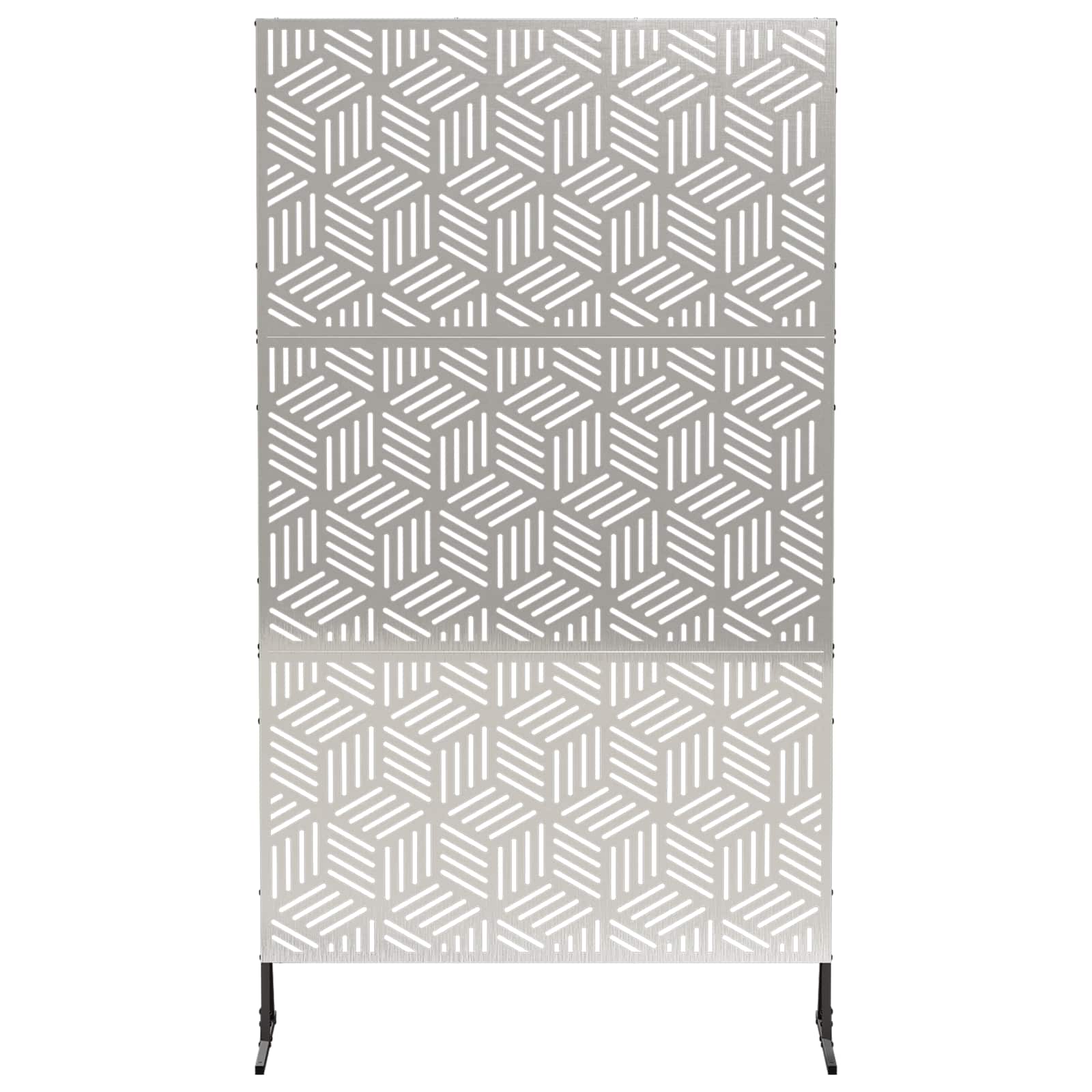 vidaXL - Privacyscherm - 100 - x - 50 - x - 180 - cm - Roestvrij - staal - zilver