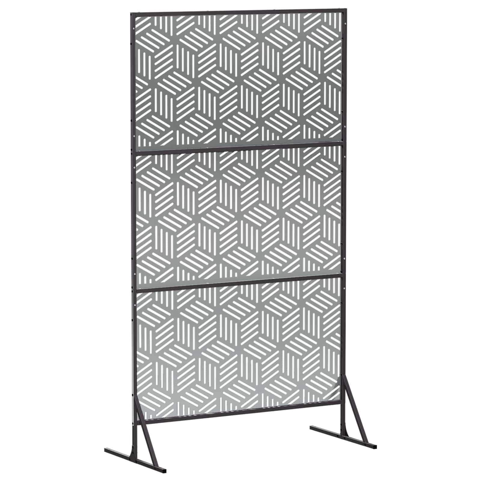 Zaslonska zaščita 100 x 50 x 180 cm Pocinkano jeklo Srebrna