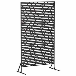 vidaXL Privaatsust&otilde;ke 100 x 50 x 180 cm Teras Must