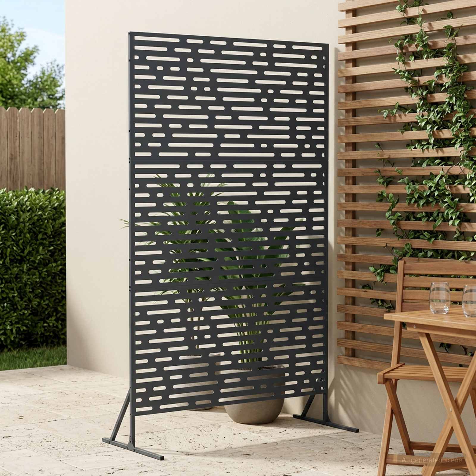 vidaXL Privatlivsskærm 100 x 50 x 180 cm Stål Antracit