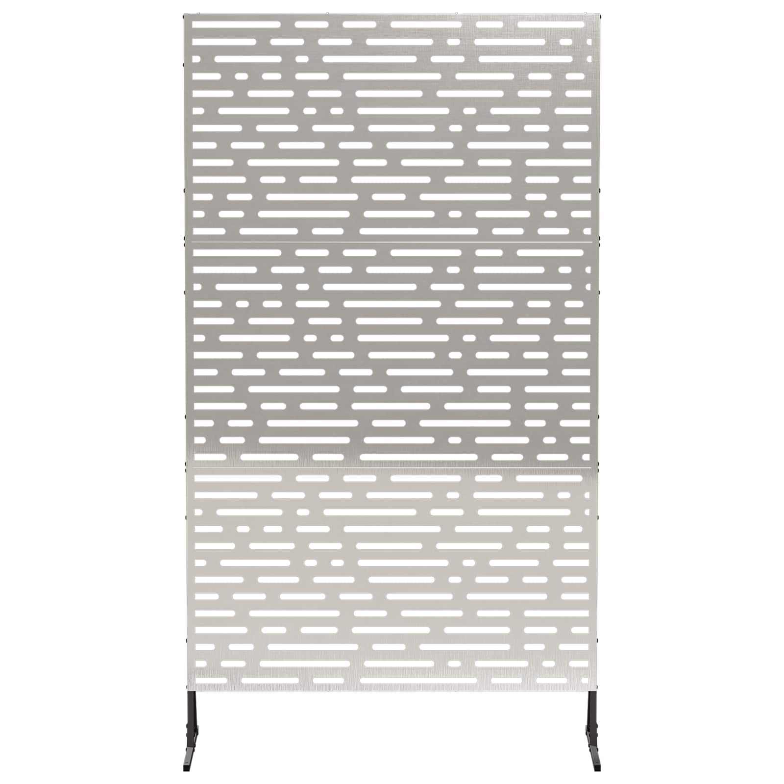 vidaXL - Privacyscherm - 100 - x - 50 - x - 180 - cm - Roestvrij - staal - zilver