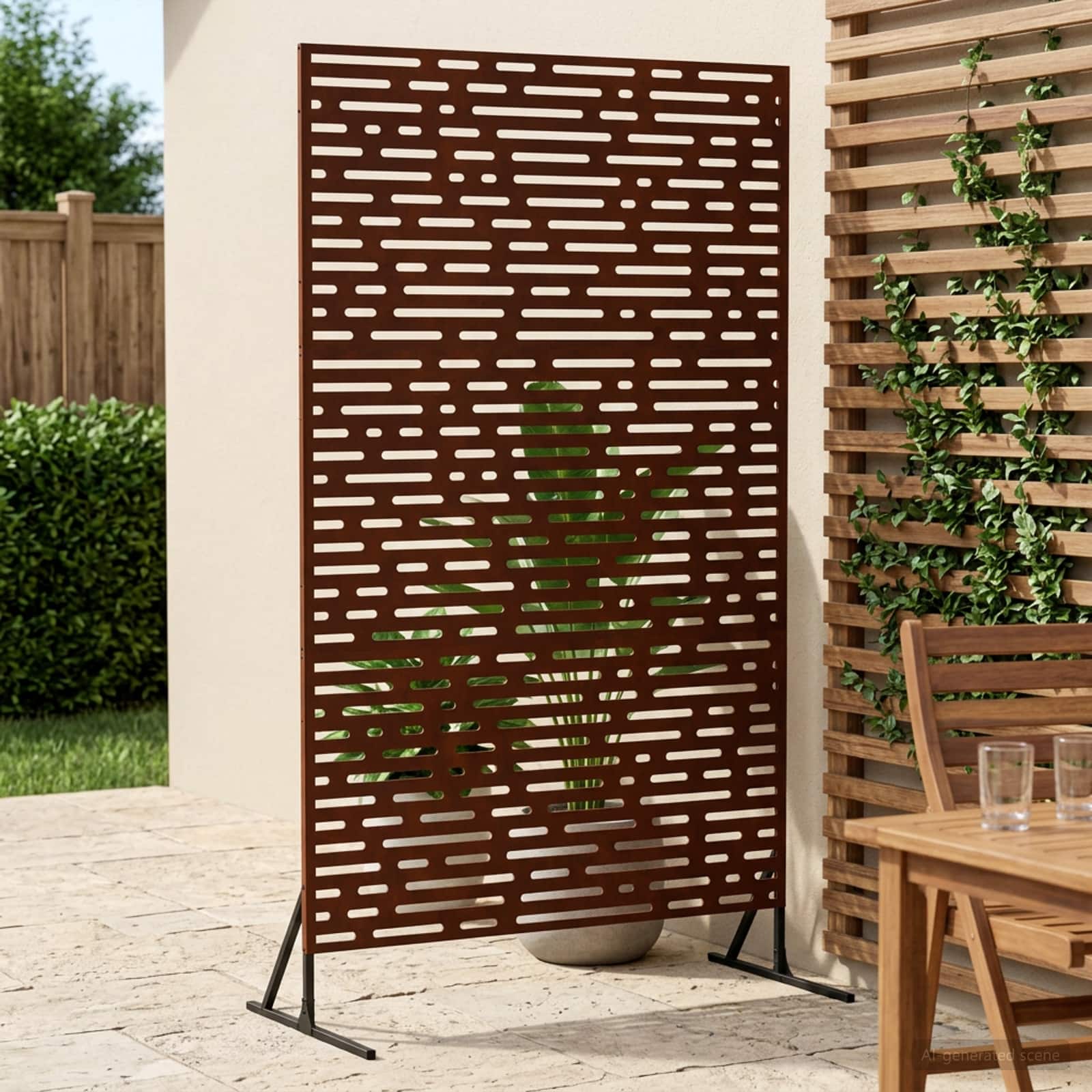 vidaXL Privatlivsskærm 100 x 50 x 180 cm Cortenstål Rusten