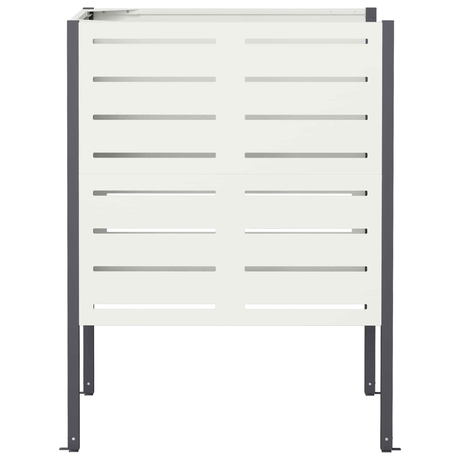 Zaslon za smetnjak 85 x 85 x 113 cm Jeklo Bela