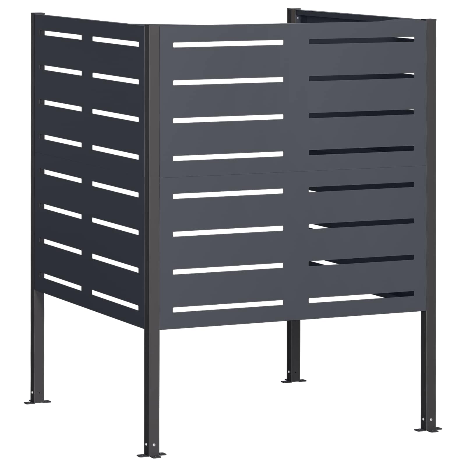 Zaslon za smetnjak 85 x 85 x 113 cm Jeklo Antracit