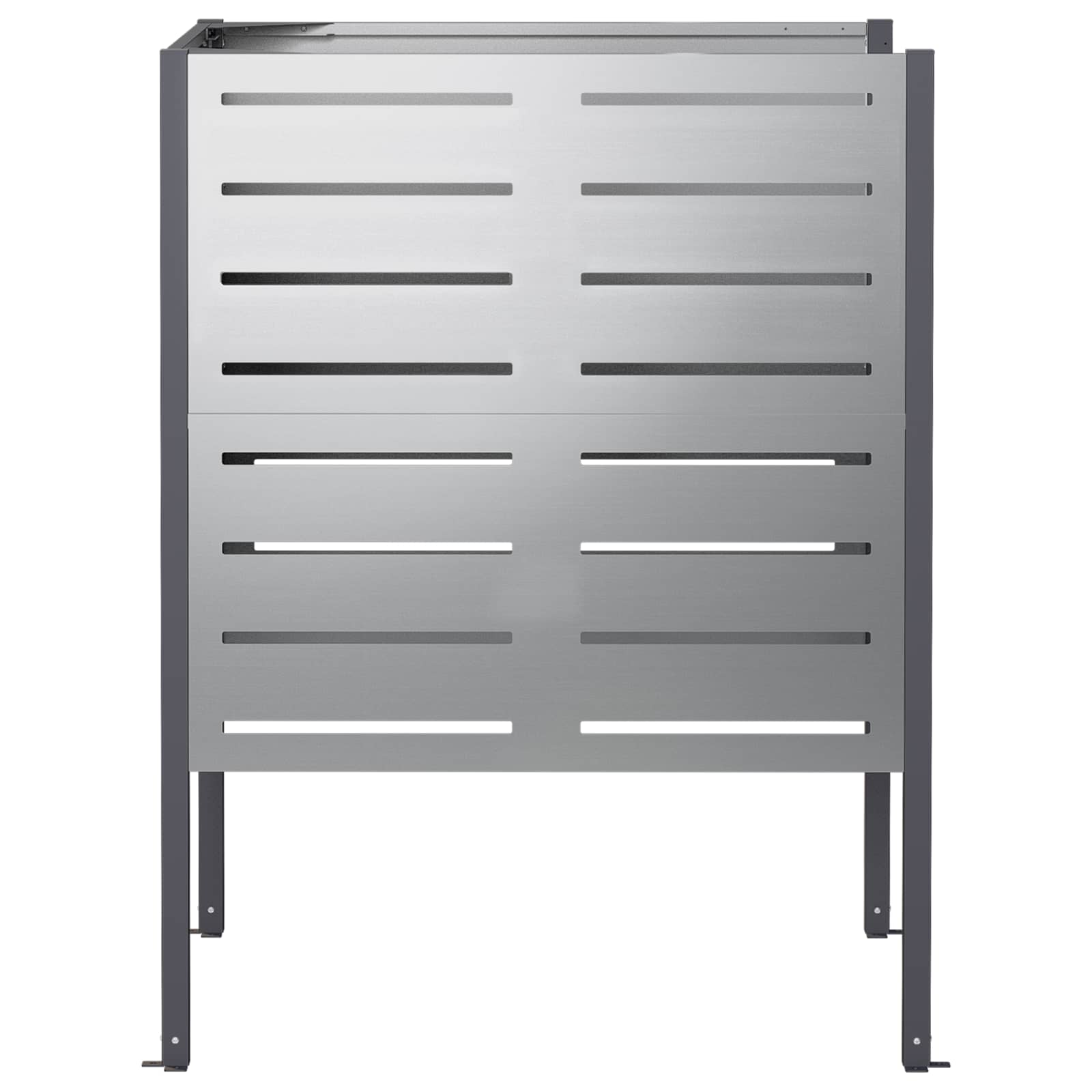 Zaslon za smetnjak 85 x 85 x 113 cm Pocinkano jeklo Srebrna