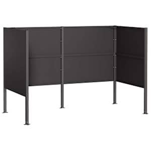 vidaXL Pr&uuml;gikasti ekraan 167 x 85 x 113 cm Teras Must