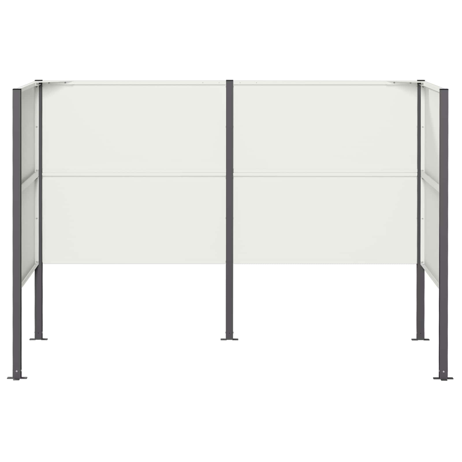 Zaslon za smetnjak 167 x 85 x 113 cm Jeklo Bela