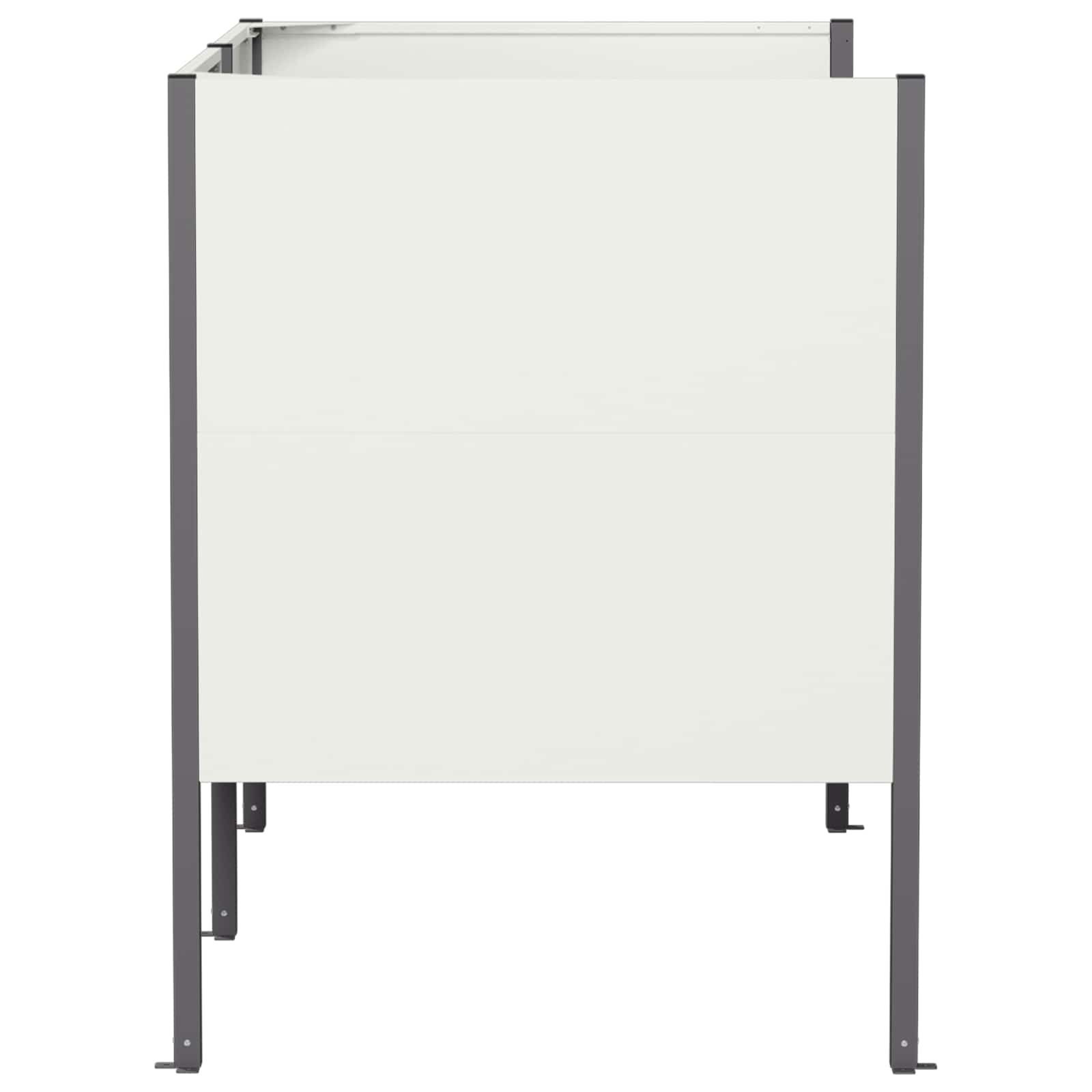 Zaslon za smetnjak 167 x 85 x 113 cm Jeklo Bela