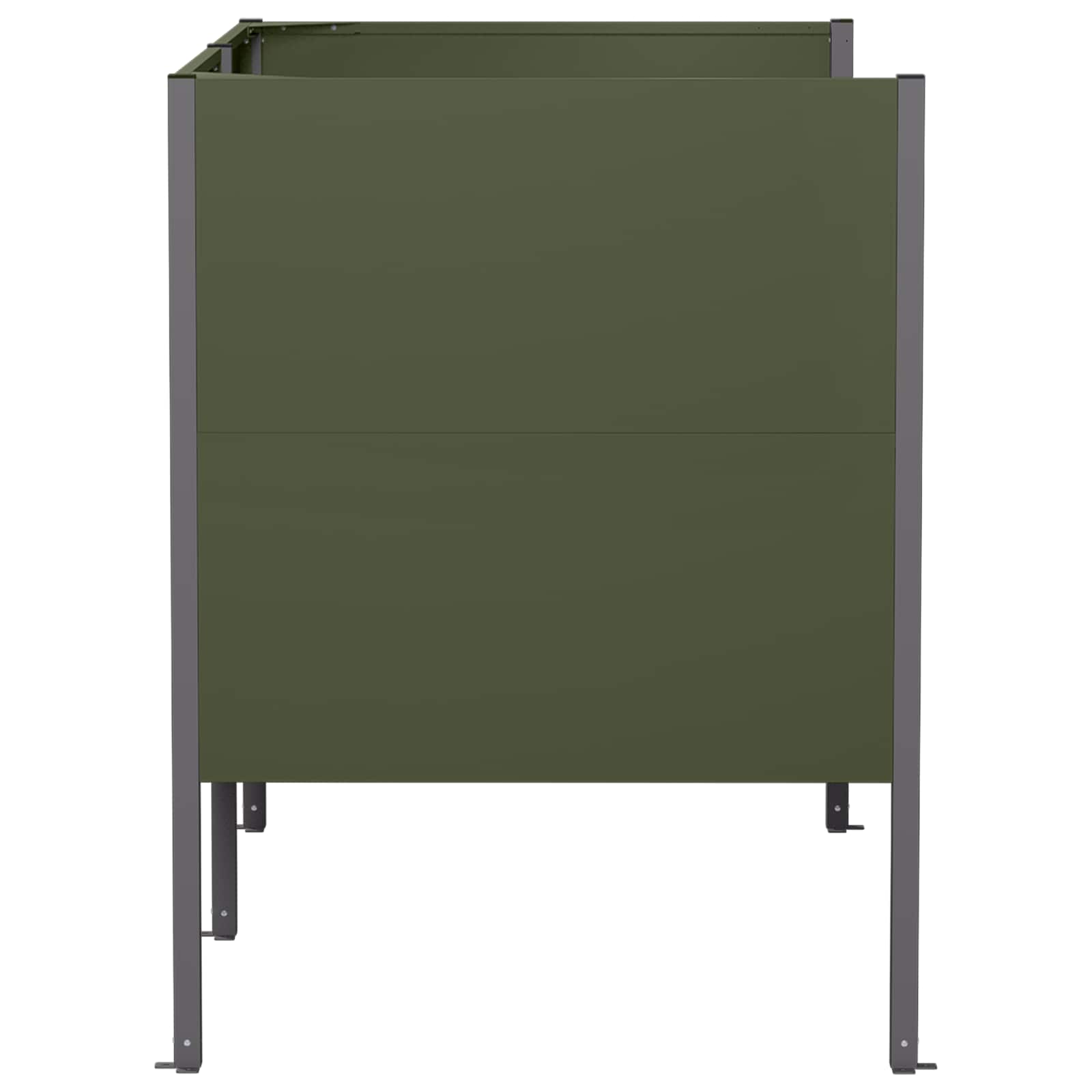 Zaslon za smetnjak 167 x 85 x 113 cm Jeklo Olivno zelena