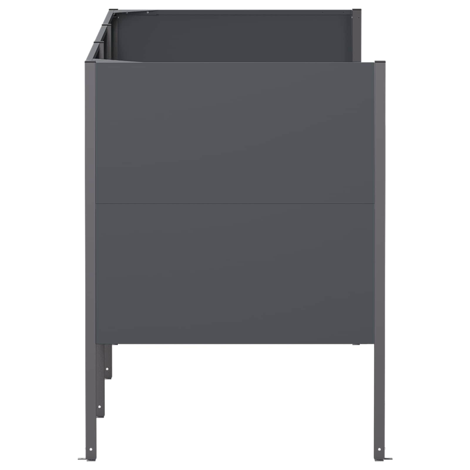 Zaslon za smetnjak 249 x 85 x 113 cm Jeklo Antracit