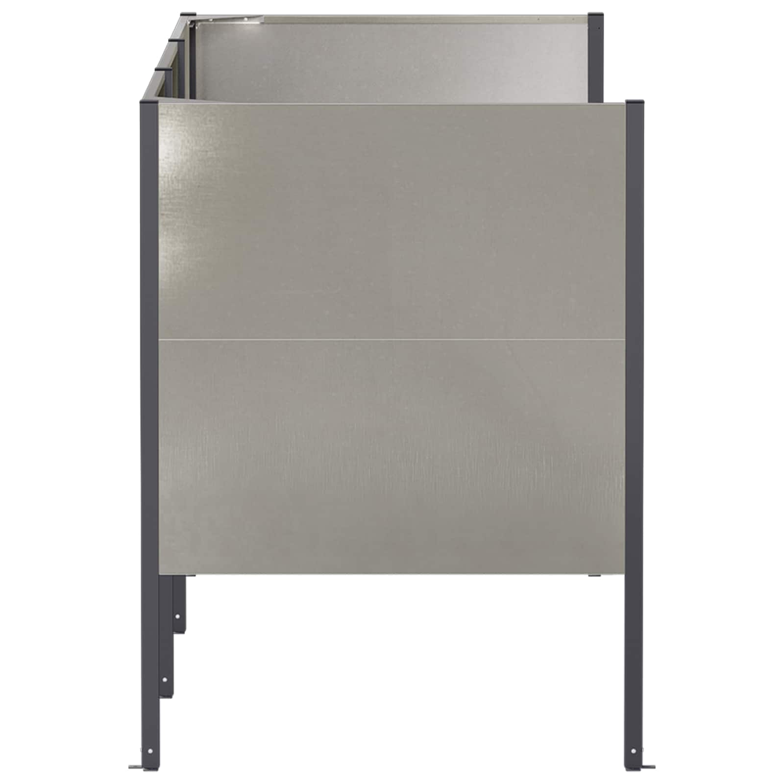 Zaslon za smetnjak 249 x 85 x 113 cm Nerjaveče jeklo Srebrna