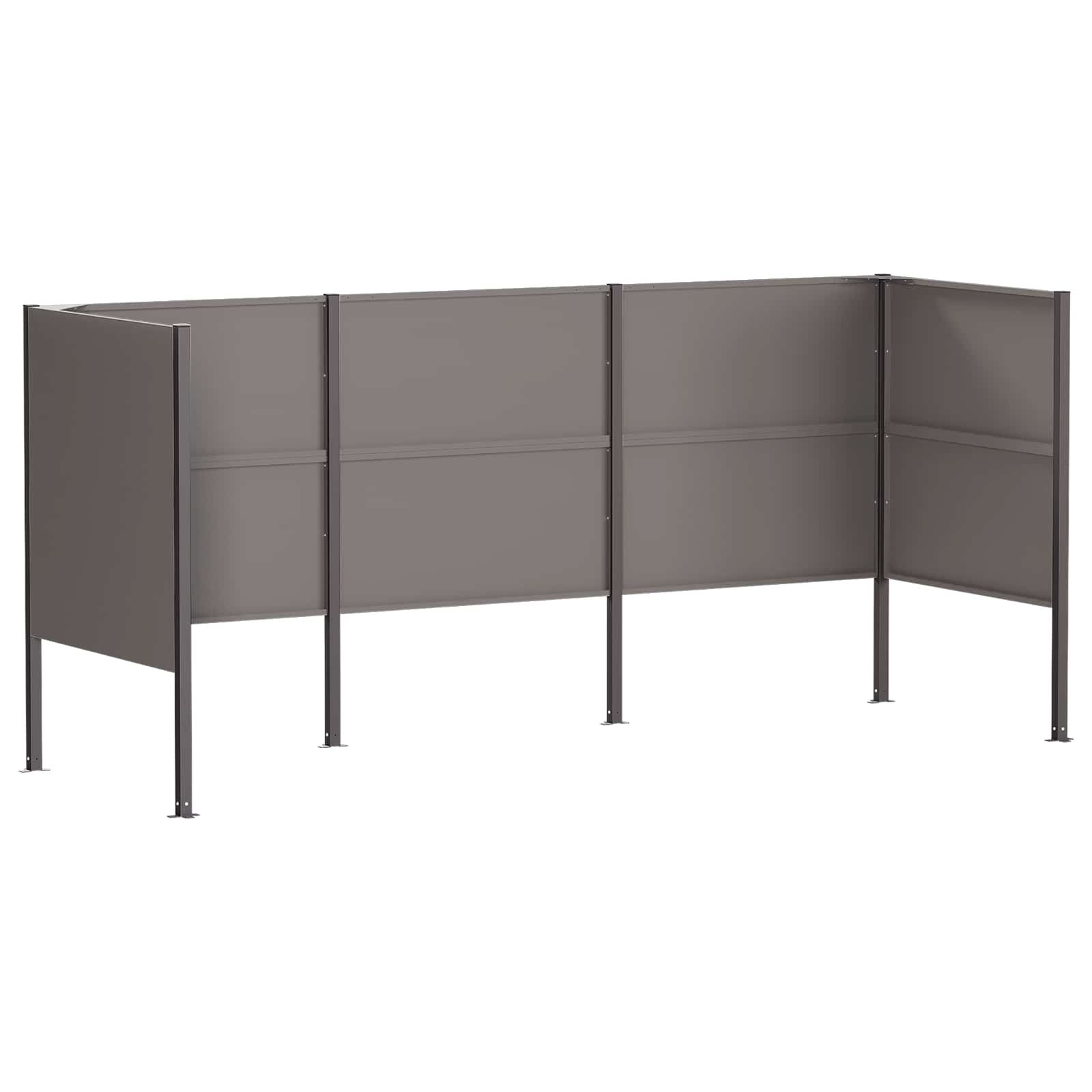 Zaslon za smetnjak 249 x 85 x 113 cm Vremensko odporno jeklo