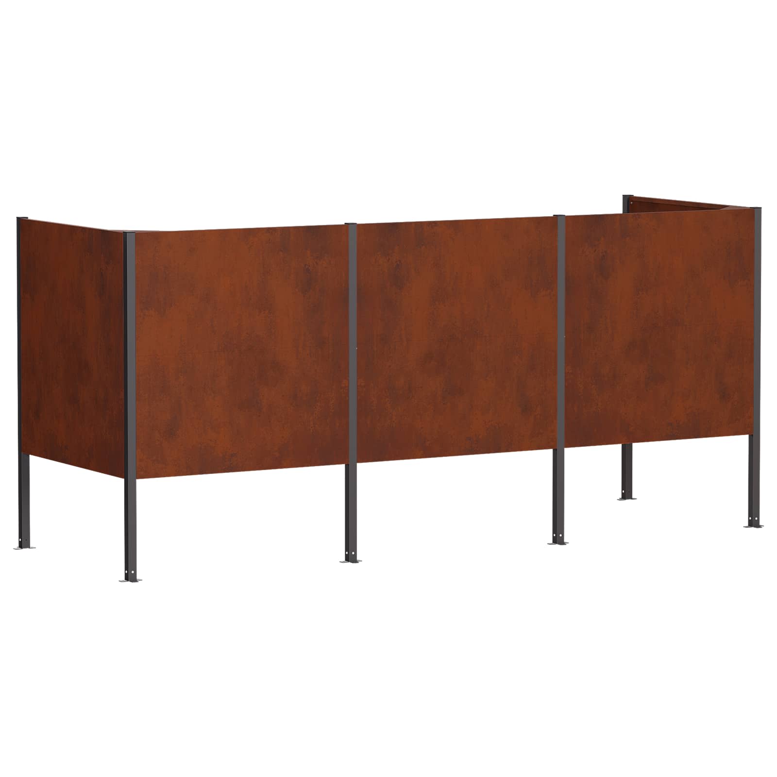 Zaslon za smetnjak 249 x 85 x 113 cm Vremensko odporno jeklo