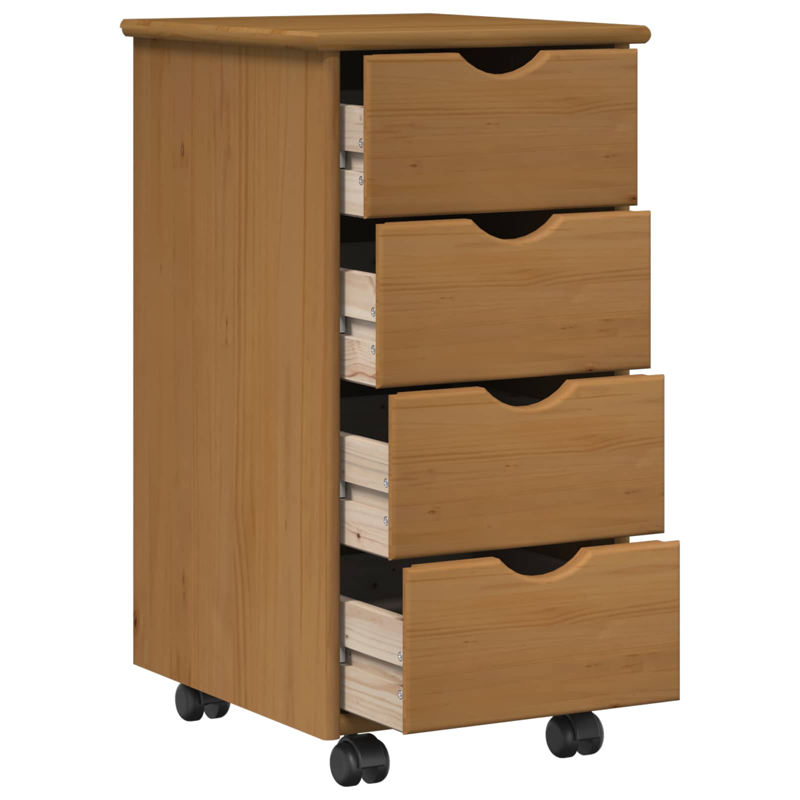 Bureau Kas Set 2 st HoningBruin Massief grenenhout image 6