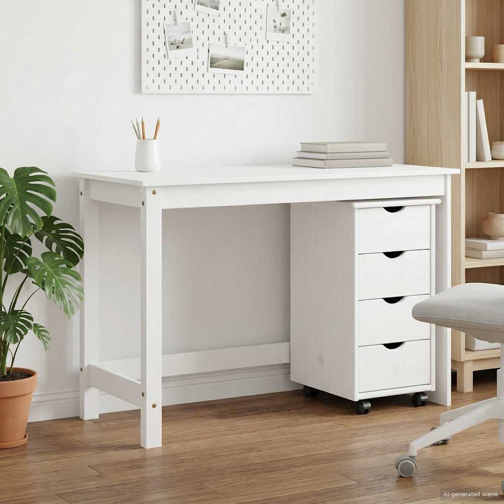 Bureau Kas Set 2 st Wit Massief grenenhout image 1